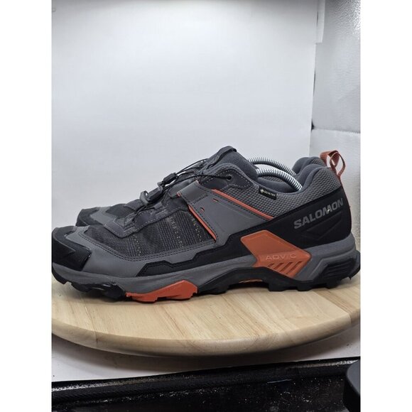 Salomon X Ultra 5 Mid GTX Men's 12 Hiking Shoes, Asphalt/Castlerock/Burnt Ochre - Picture 1 of 11